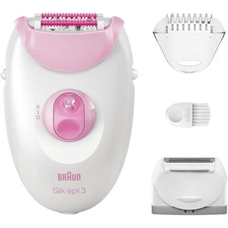 Braun Silk-Epil 3 SE3-031 Depiladora Eléctrica con Cable | Smartlight, 20 Pinzas MicroGrip y 3 Accesorios Braun Silk-Epil 3 SE3-031 Depiladora Eléctrica con Cable | Smartlight, 20 Pinzas MicroGrip y 3 Accesorios